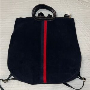 Clare V Marcelle Navy Suede Backpack
